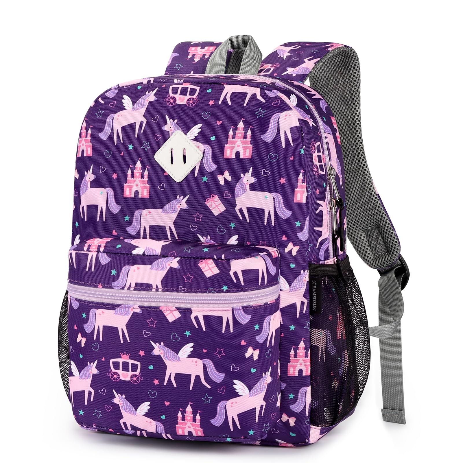 Dinosaur Backpack for Girls 4-8 Years Old | 15 Inch Kids School Backpack for Kindergarten & Elementary School | Cute Dinosaur Print Bookbag for Daily Use, Travel & Outdoor Activities