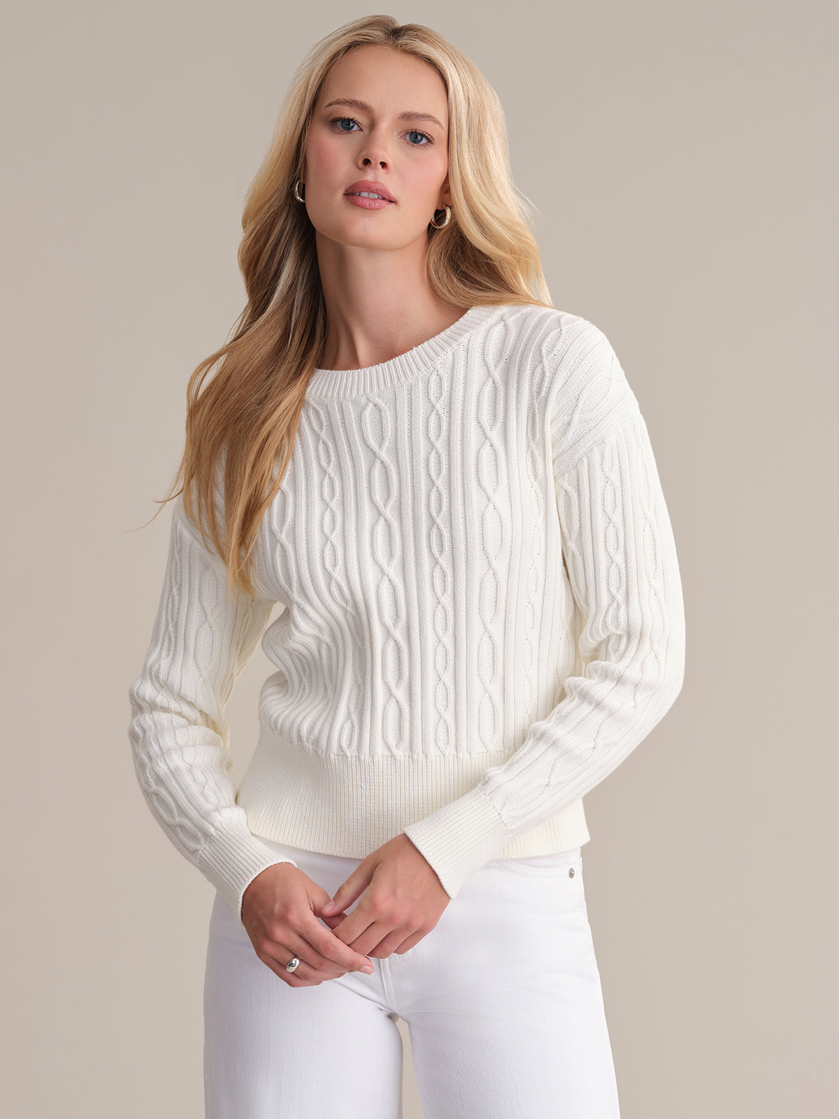 Theresa Women's Cable Knit Cotton Sweater - Cozy & Stylish Pullover for Fall & Winter Fashion, Casual Outfits, and Layering