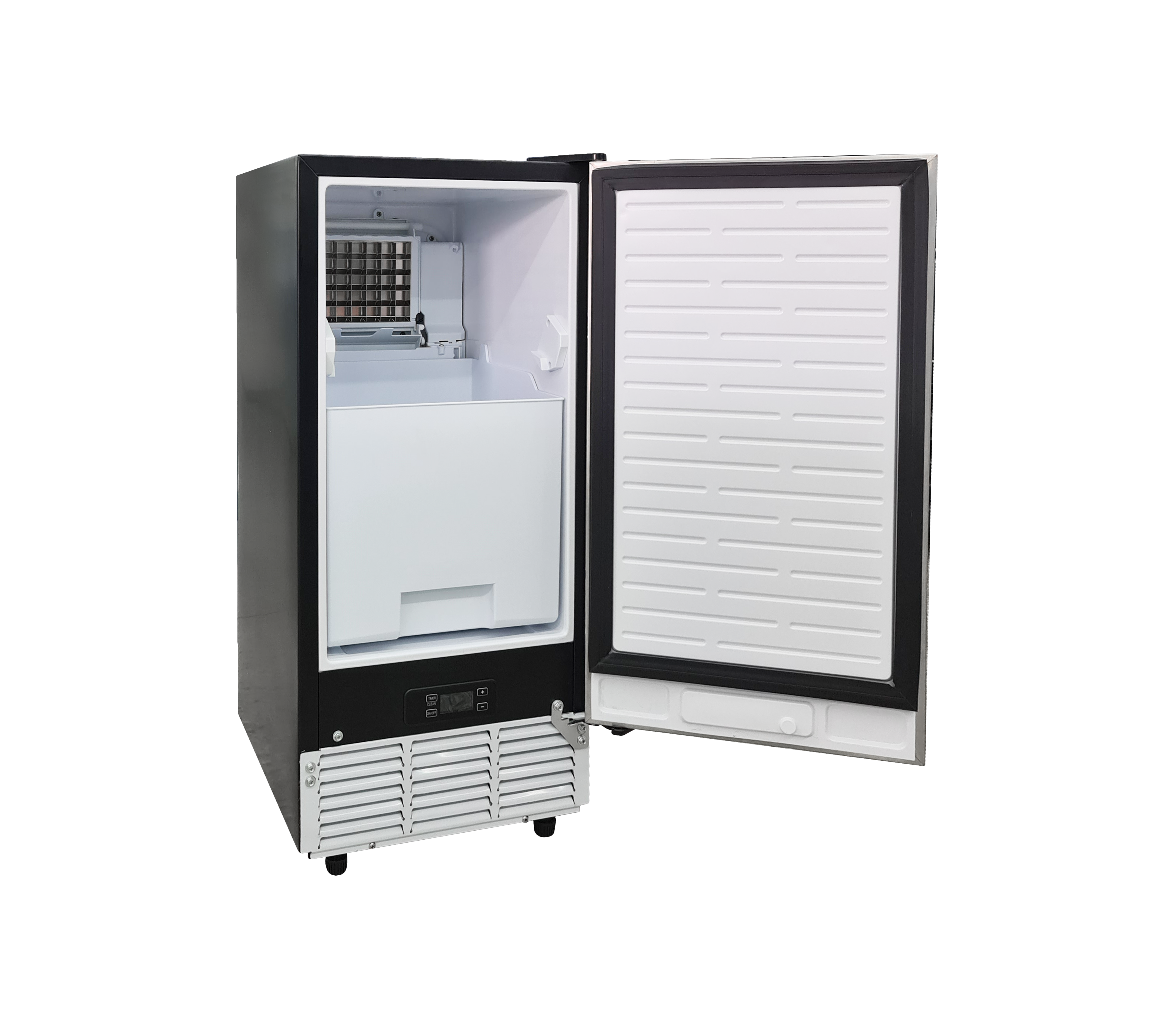 36kg/24hr Stainless Steel Ice Maker for Home, Bar, Restaurant - Fast Ice Production with Durable Vetrux Design