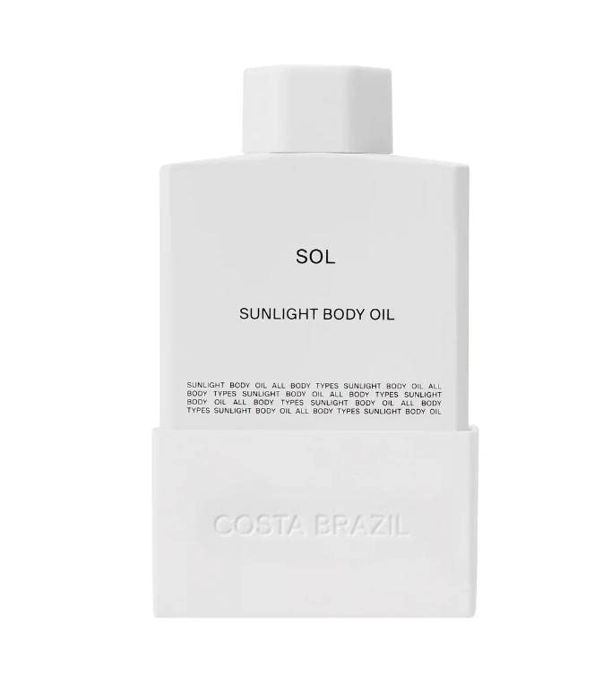 Costa Brazil SOL Sunlight Shimmer Body Oil 3.4 Fl Oz - Hydrating & Glowing Skin Care for Summer, Beach & Vacation - Perfect for Dry Skin & Sun-Kissed Glow