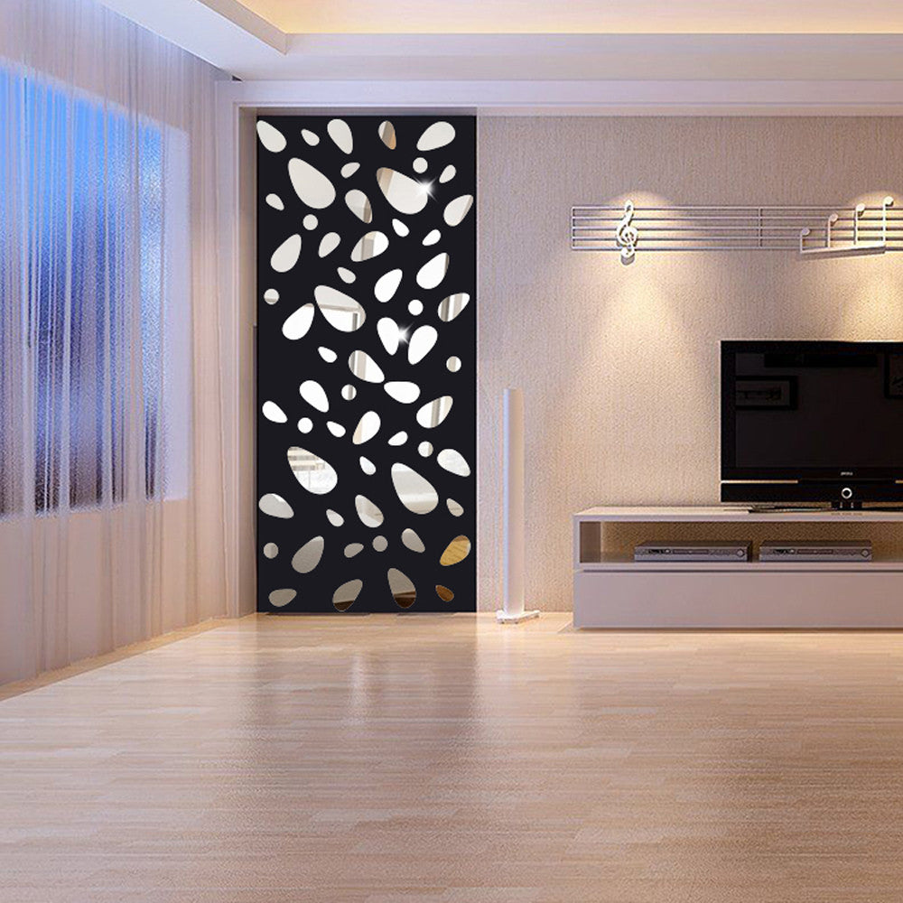 3D Mirror Wall Stickers - Self-Adhesive Home Decor Decals for Living Room, Bedroom & Bathroom - Modern Peel and Stick Wall Murals for Stylish Interior Design