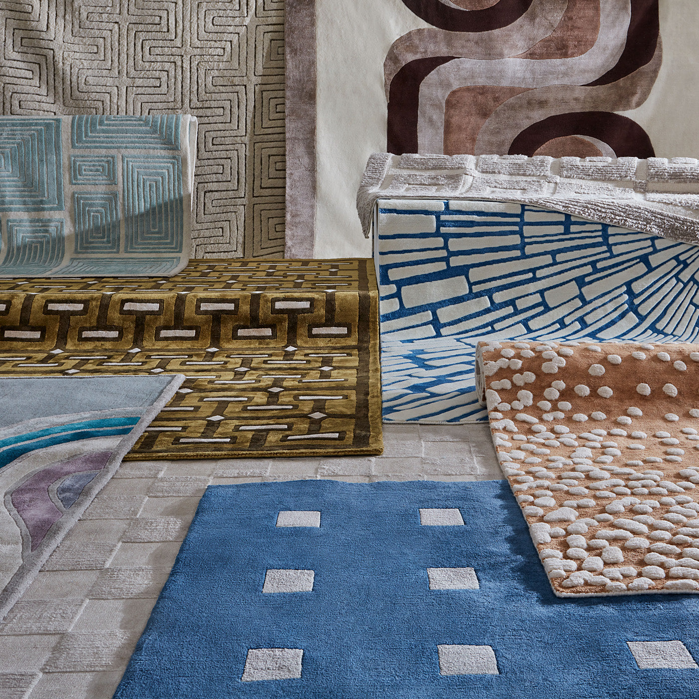 Handmade Madrid Wool Area Rug - Traditional Hand Knotted Design for Living Room, Bedroom & Dining Room Decor
