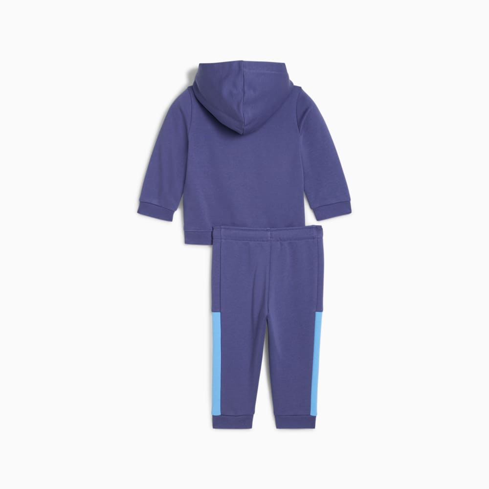 PUMA Kids' Minicats Essentials Block Blue Full Zip Hoodie & Pants Set - Cozy Winter Outfit for Boys & Girls