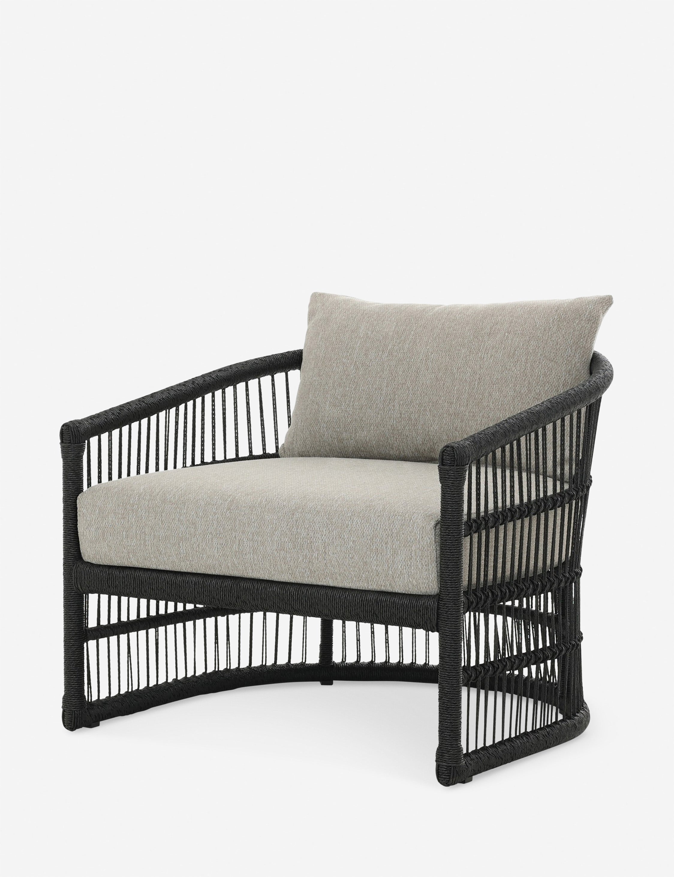 Fahari Outdoor Accent Chair - Waterproof Patio Lounge Chair with Cushion, Modern Garden Furniture for Backyard, Poolside & Balcony Relaxation