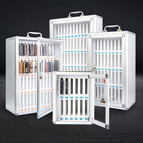 Secure Transparent Numbered Phone Locker Cabinet - School Exam Center & Factory Mobile Storage Solution - Durable Phone Deposit Box for Classrooms, Testing Facilities & Workplaces