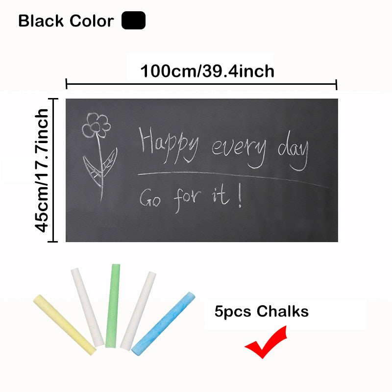 Kids Chalkboard Wall Decals - Blackboard Stickers for Playroom & Classroom - Fun Educational DIY Wall Art for Children