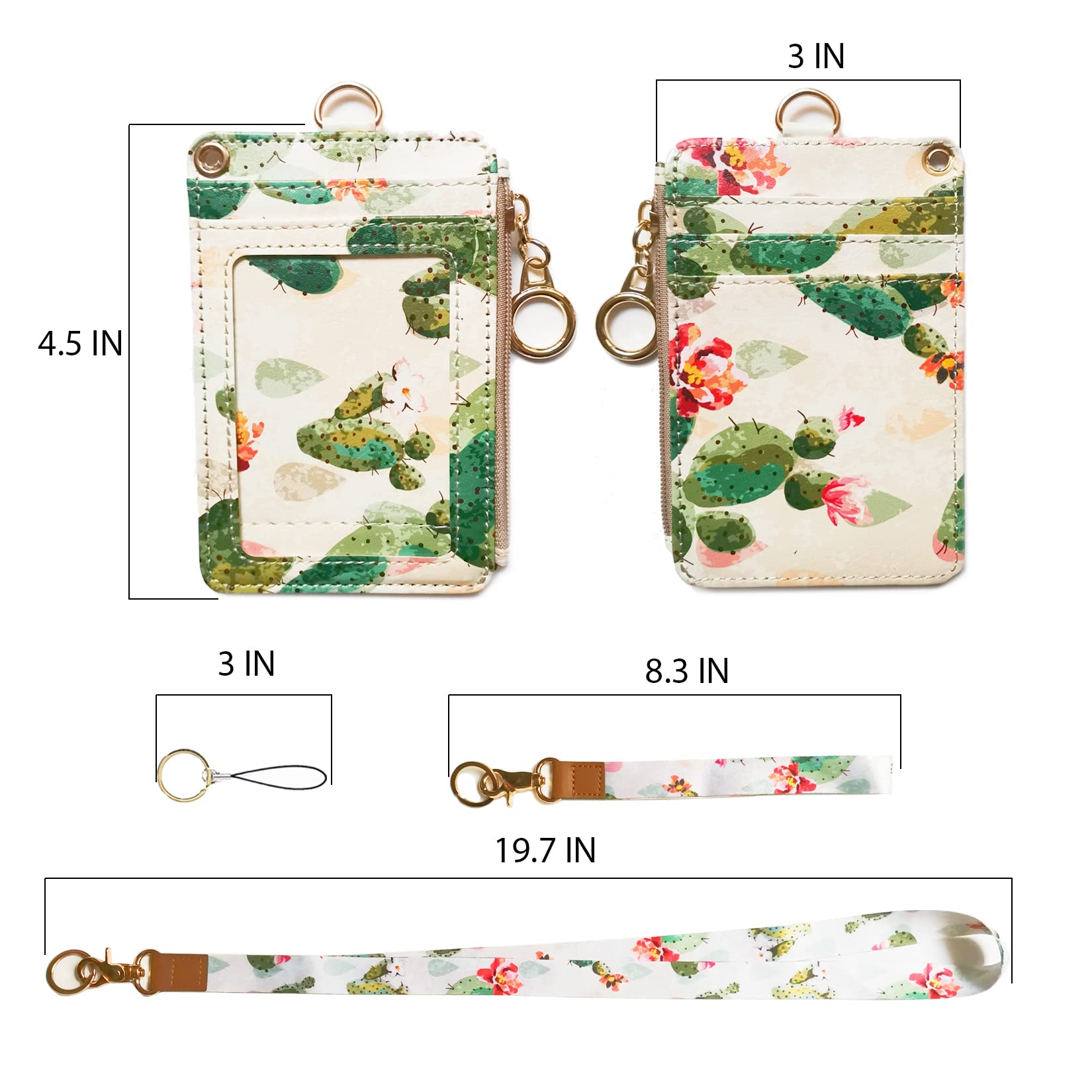 Fashion Women's Zipper Lanyard Wallet for ID Badges - Office & Travel Use