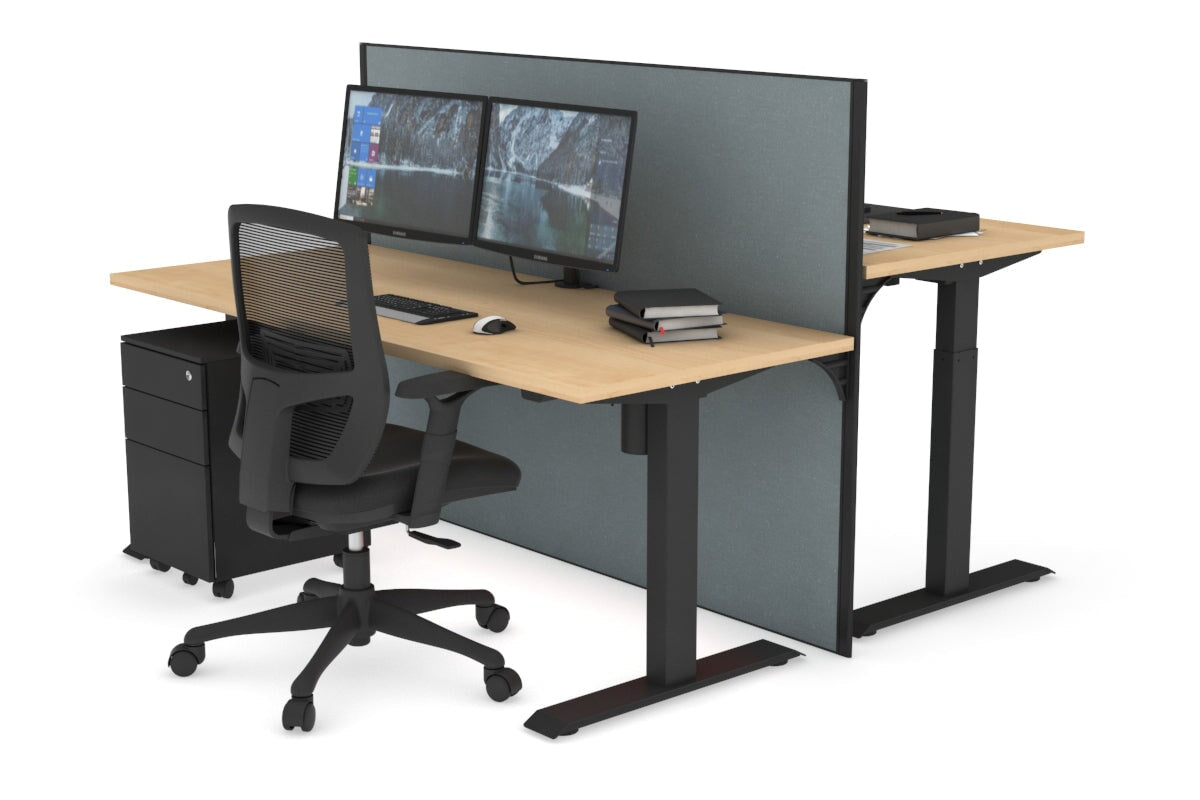Adjustable Height 2-Person Workbench [1400L x 700W] - Perfect for Garage, Workshop & Home Office Use