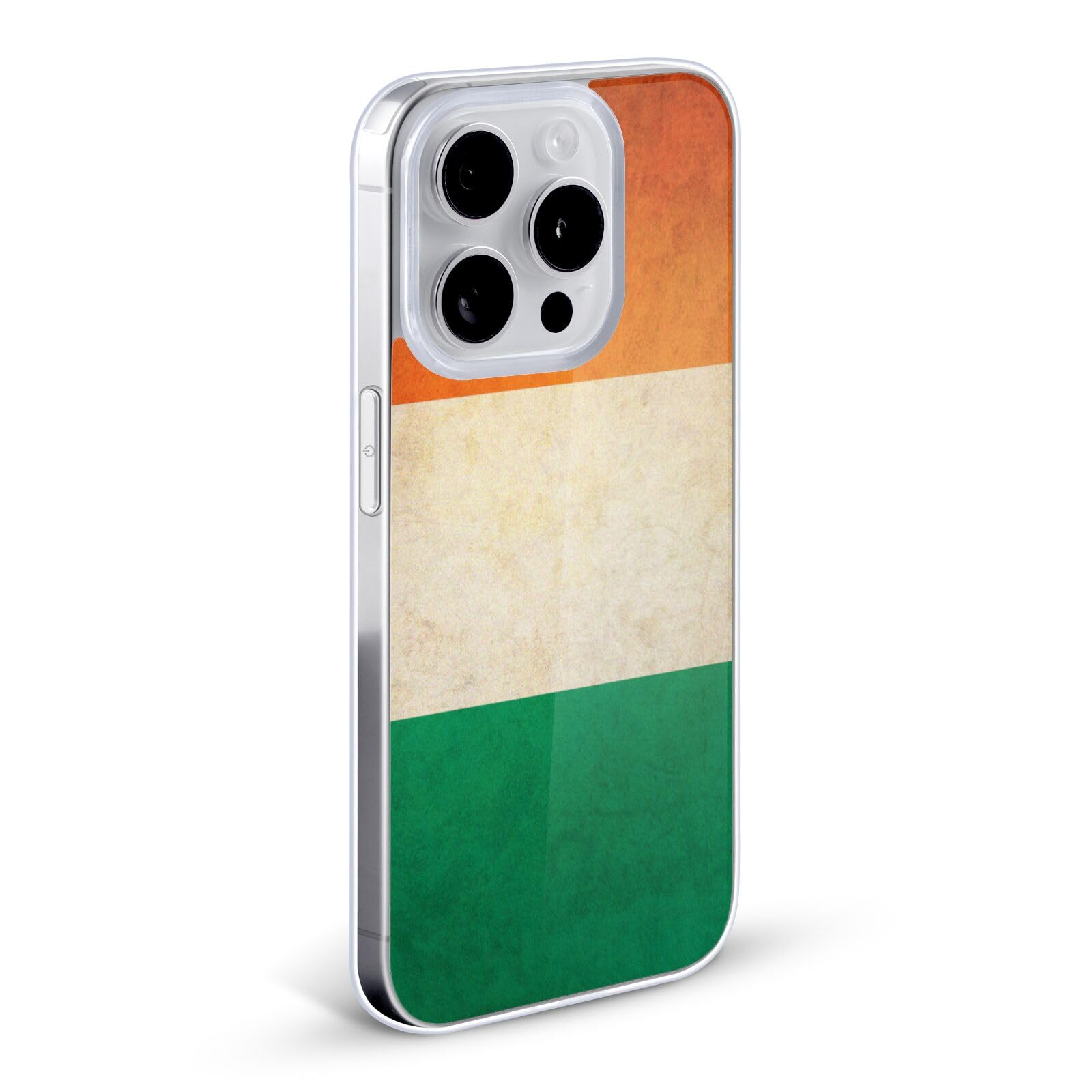 Vintage Ireland Irish Éire Flag Soft Gel Phone Case Compatible with Apple iPhone 12 & iPhone 12 Pro - Protective Cover for Travel, St. Patrick's Day & Irish Pride