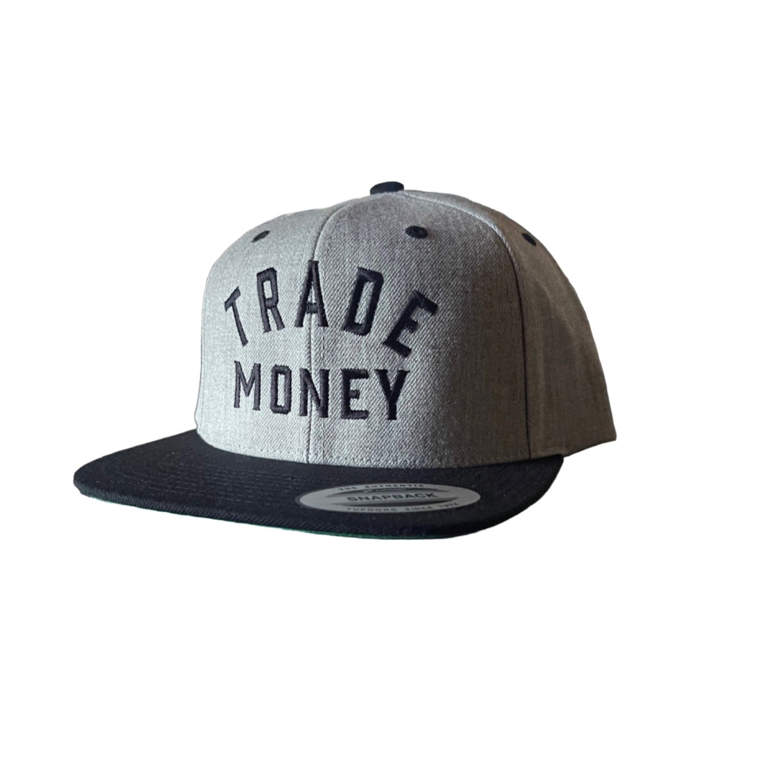 The Process Snapback Hat - Heather Grey & Black Adjustable Baseball Cap for Men & Women - Perfect for Sports, Casual Wear & Outdoor Activities