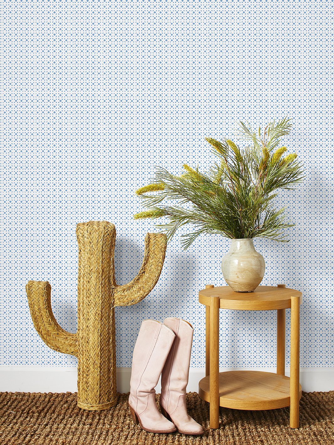 Barbie™ Dreamhouse Breezeblocks Wallpaper - Official Barbie™ Licensed Denim Pattern - Perfect for Girls' Bedroom, Playroom & Nursery Decor