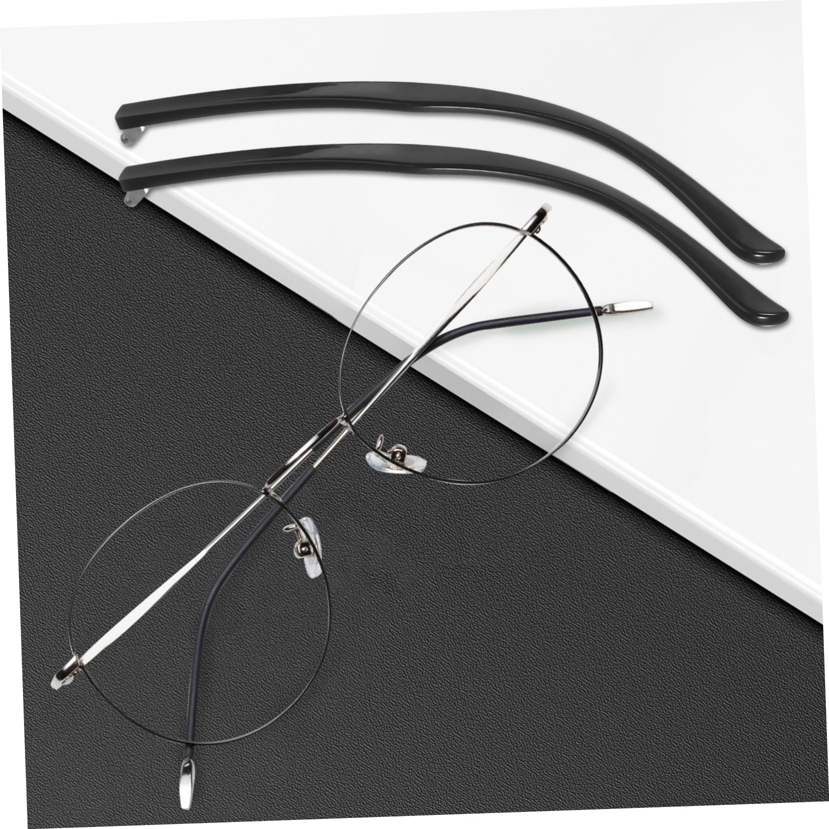 GLEAVI Metal Glasses Arm Replacement Kit - 1 Pair Glasses Repair Parts for Sunglasses & Eyeglasses - Perfect for Broken Temple Fix & DIY Glasses Repair at Home or Office