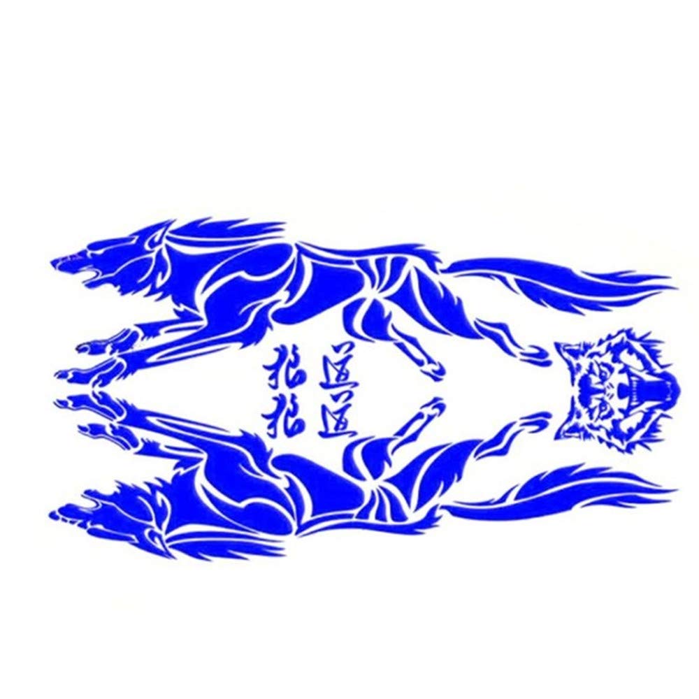 YODE Universal Car Body Sticker - Dual Side Wolf Decals for Cars & Trucks - Bumper & Body Decoration Accessories (Blue) | Perfect for Vehicle Customization & Personal Style Enhancement