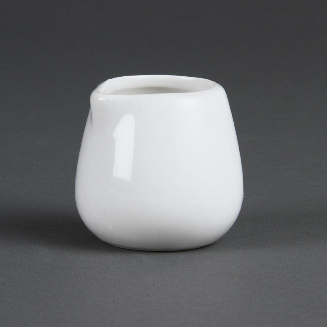 Premium Porcelain Cream and Milk Jugs Set - 12 Piece Whiteware Collection (8oz/228ml Each) - Elegant Tea & Coffee Serving Accessories for Restaurants, Cafes, and Home Entertaining