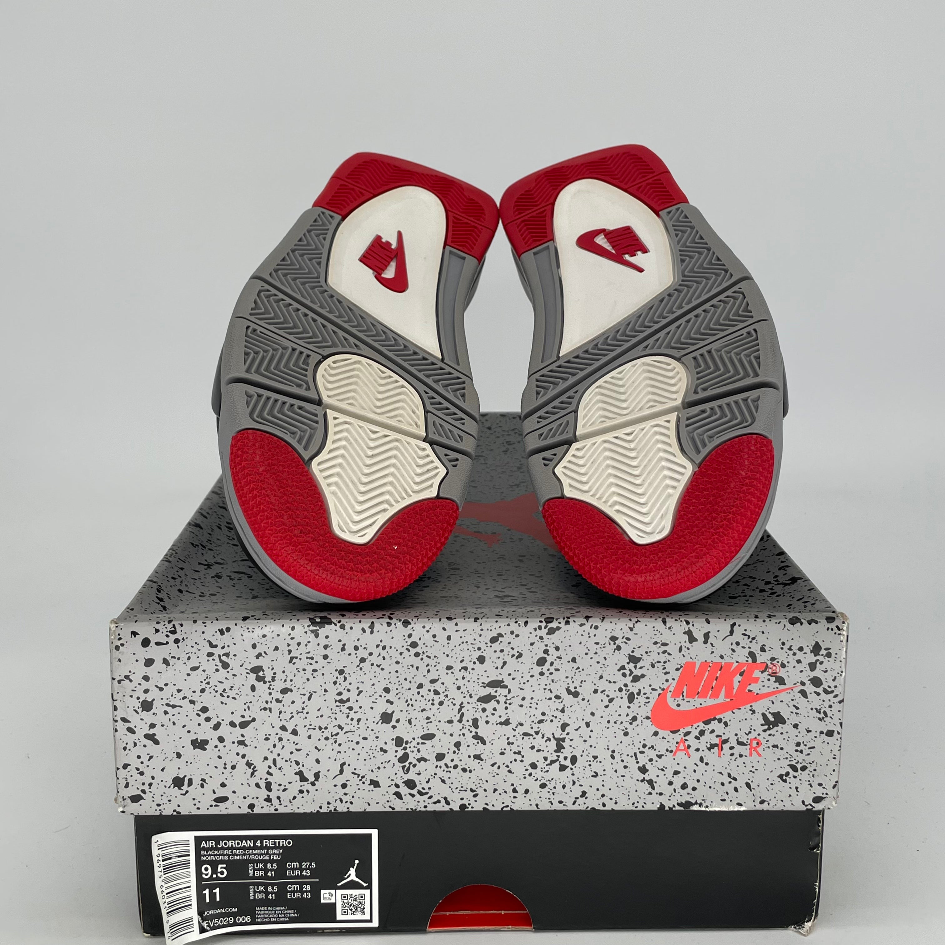 AIR JORDAN 4 BRED REIMAGINED Basketball Shoes - Men's Size 9.5/Women's Size 11 - Style FV5029-006 - Perfect for Streetwear & Sneaker Collectors