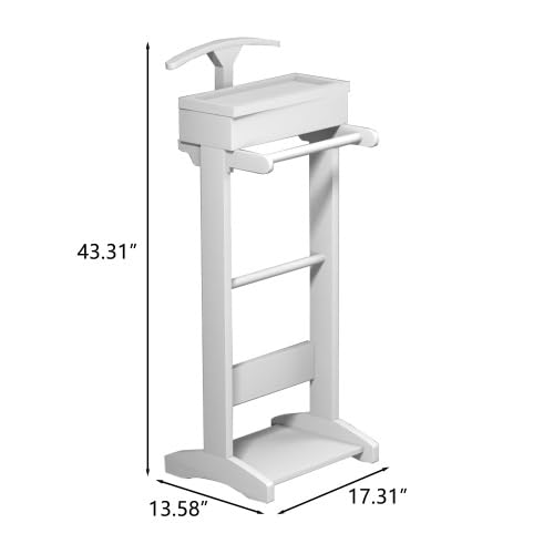 Wooden Garment Rack with Shelves - Freestanding Clothing Organizer for Hanging Clothes & Storage | Portable Coat Stand for Entryway, Bedroom, Office & Closet Organization | Perfect for Home, Dorm & Commercial Use