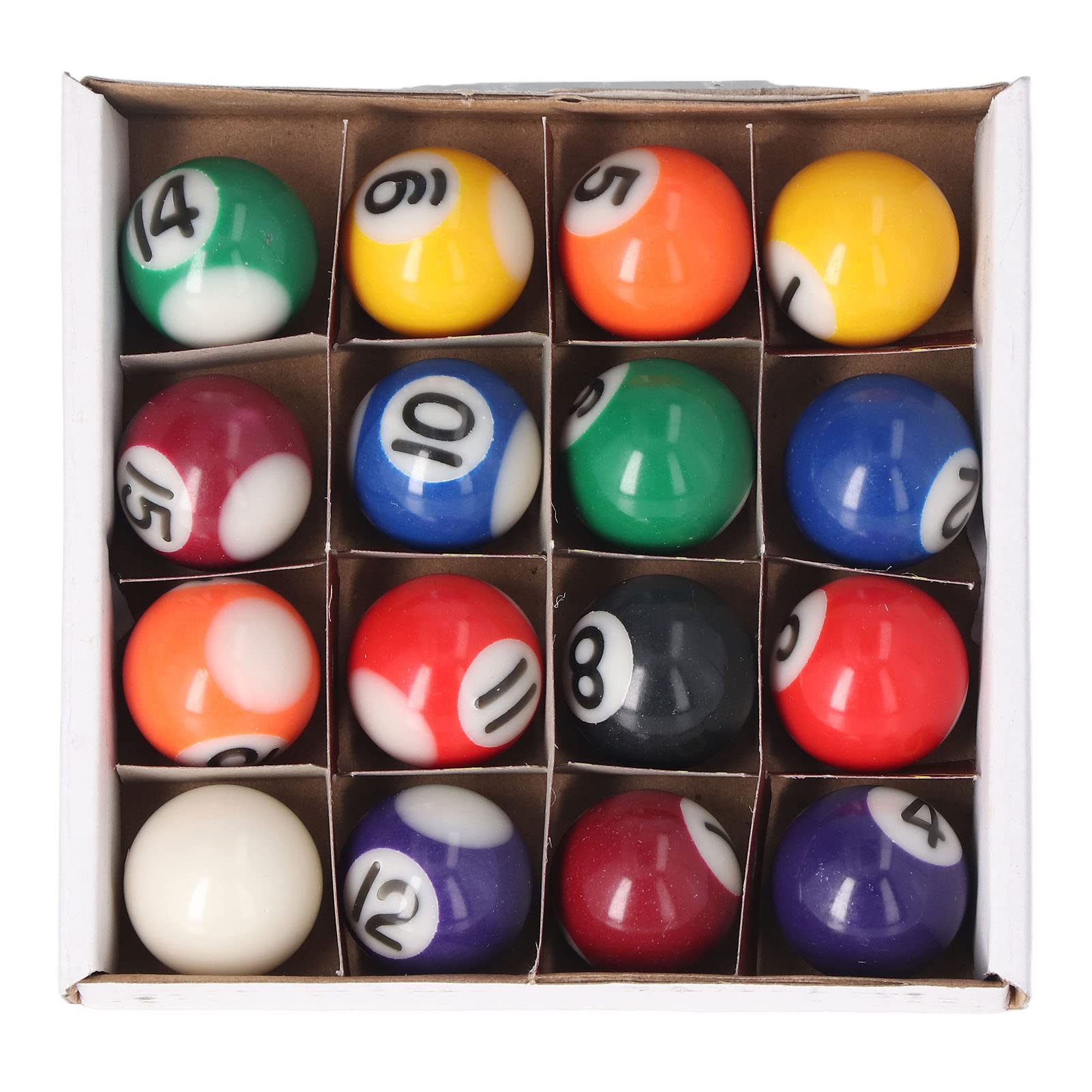 Mini Billiard Ball Set - 16 Resin Pool Balls for Precision Play | Prevents Off-Tracking on Pool Tables | Perfect for Home Game Rooms, Bars & Recreational Spaces