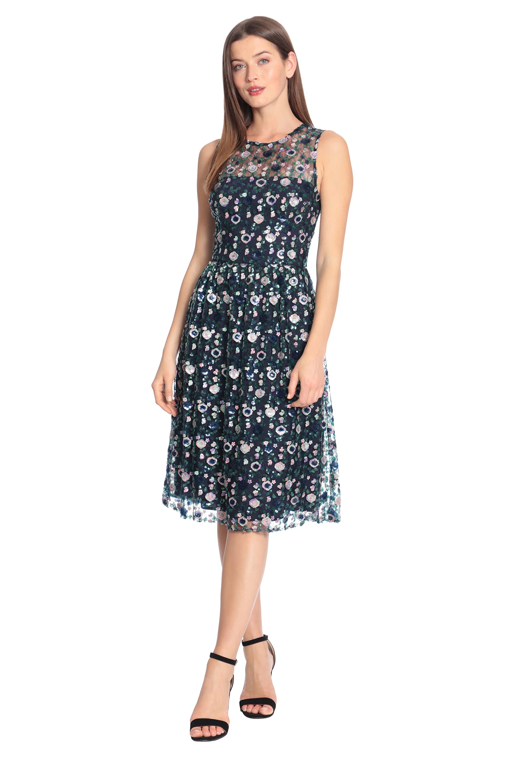 Maggy London Women's Sleeveless Lace Cocktail Dress - Elegant Formal Wear for Weddings, Parties & Special Occasions