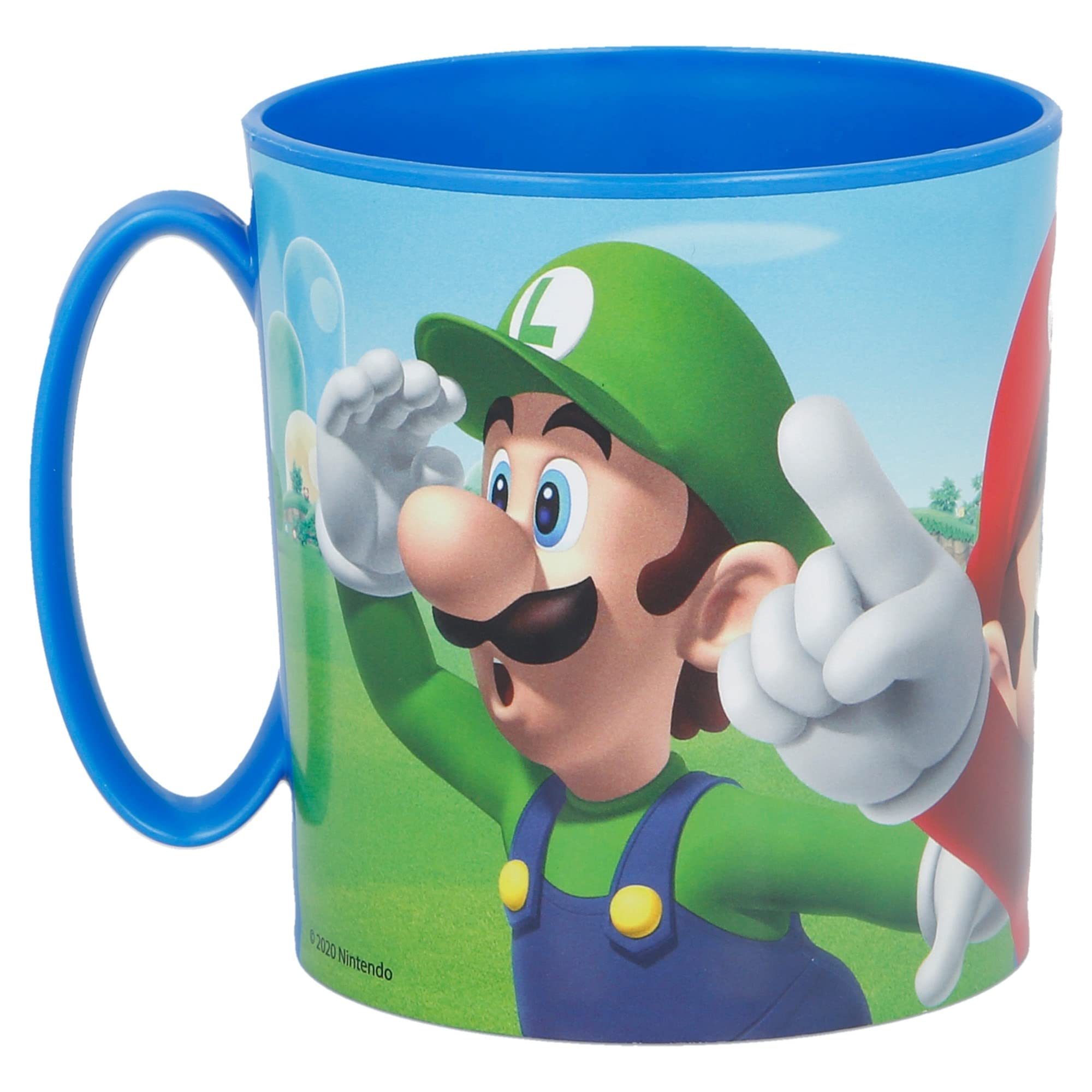Super Mario Kids Microwave Safe Mug 350ml - BPA Free, Dishwasher Safe, Reusable - Perfect for Hot Drinks, Soups & Snacks for Children