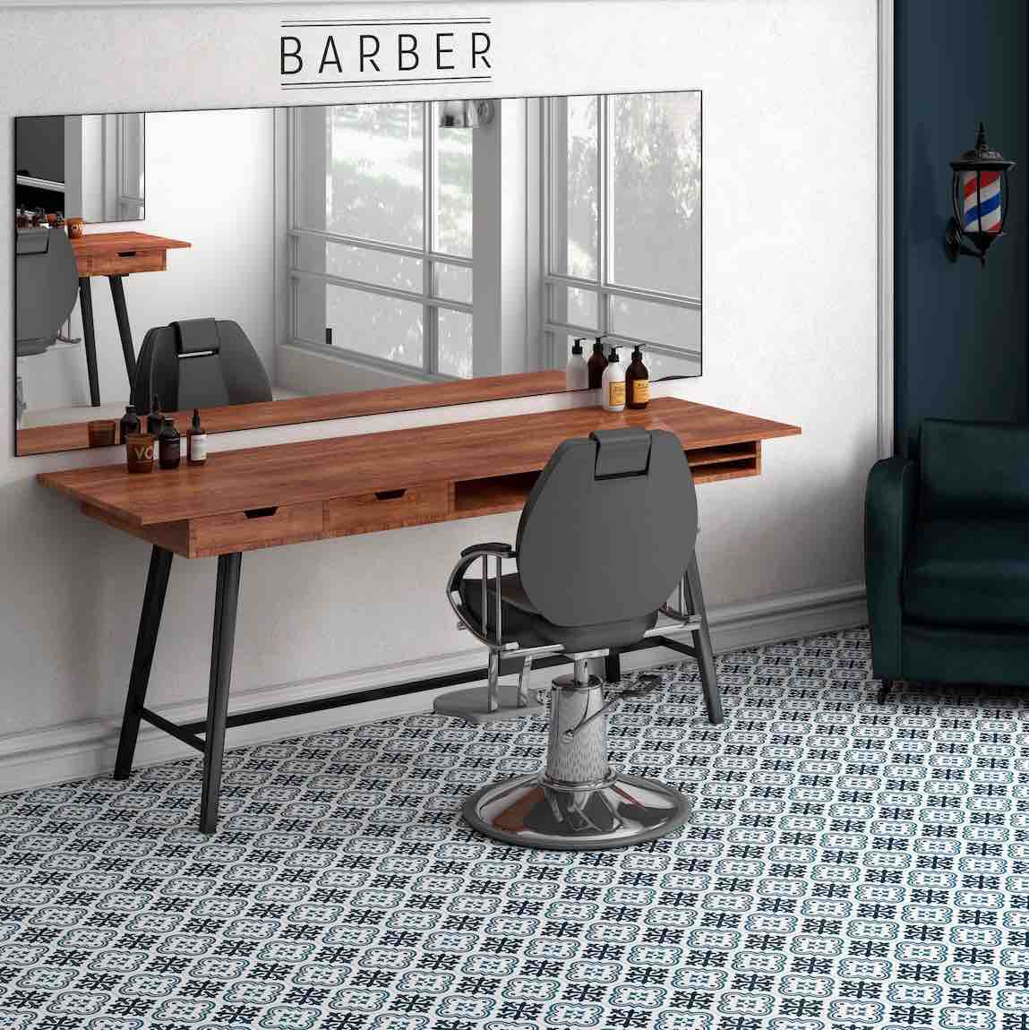 Del Mar Patterned Porcelain Tile Sardinia 8x8 - Premium Ceramic Floor and Wall Tiles for Kitchen, Bathroom, and Outdoor Patio Decoration