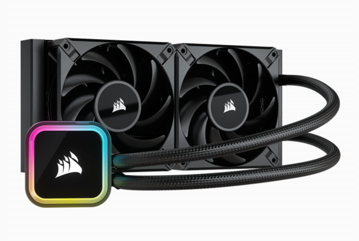 Corsair iCUE H100i RGB Elite Liquid CPU Cooler - 240mm Radiator, 120mm AF Elite Fans, 16 RGB LEDs, iCUE Software Control - Compatible with Intel LGA 1700/1200/115X/2066 & AMD AM4 Sockets - High Performance Cooling for Gaming PCs & Workstations