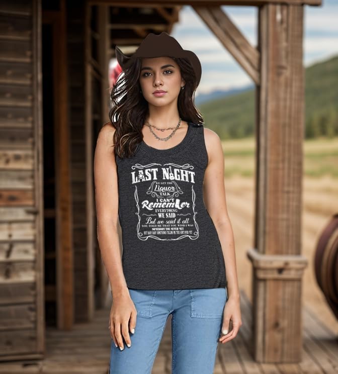 Vintage Western Cowgirl Tank Tops for Women - Rodeo & Country Music Summer Tops 2025 - Perfect for Concerts, Rodeos & Western Fashion