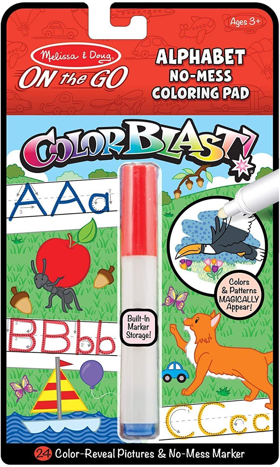M&D On The Go Color Blast Alphabet - Portable Kids Learning Toy for Travel & Home - Fun Educational ABC Game for Toddlers & Preschoolers