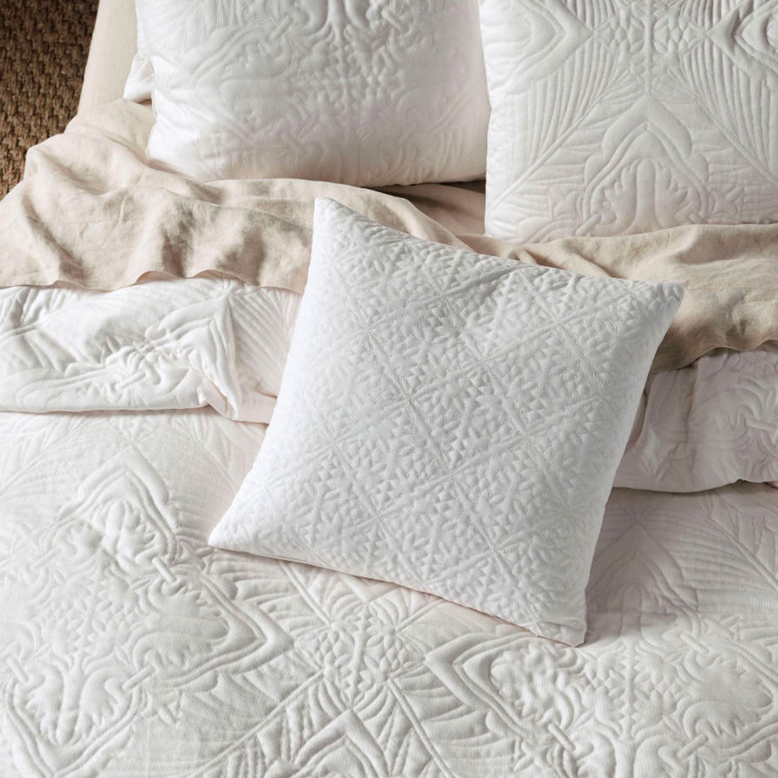 Linen House Isadora Quilt Cover Set - Soft Sugar-Colored Luxury Bedding for Master Bedroom & Guest Room