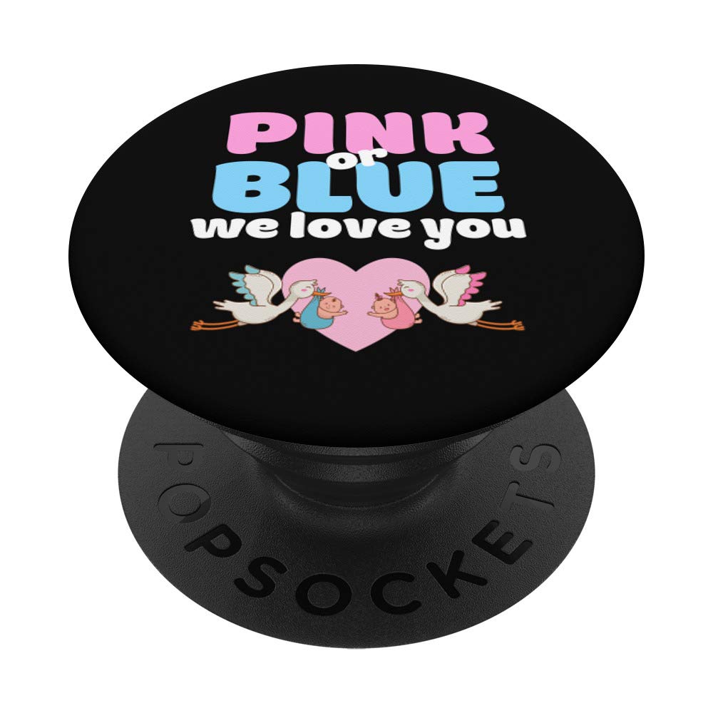 Pink or Blue Gender Reveal Party Apparel - Swappable PopGrip for Phones & Tablets | Perfect for Baby Shower, Gender Announcement & Celebrations