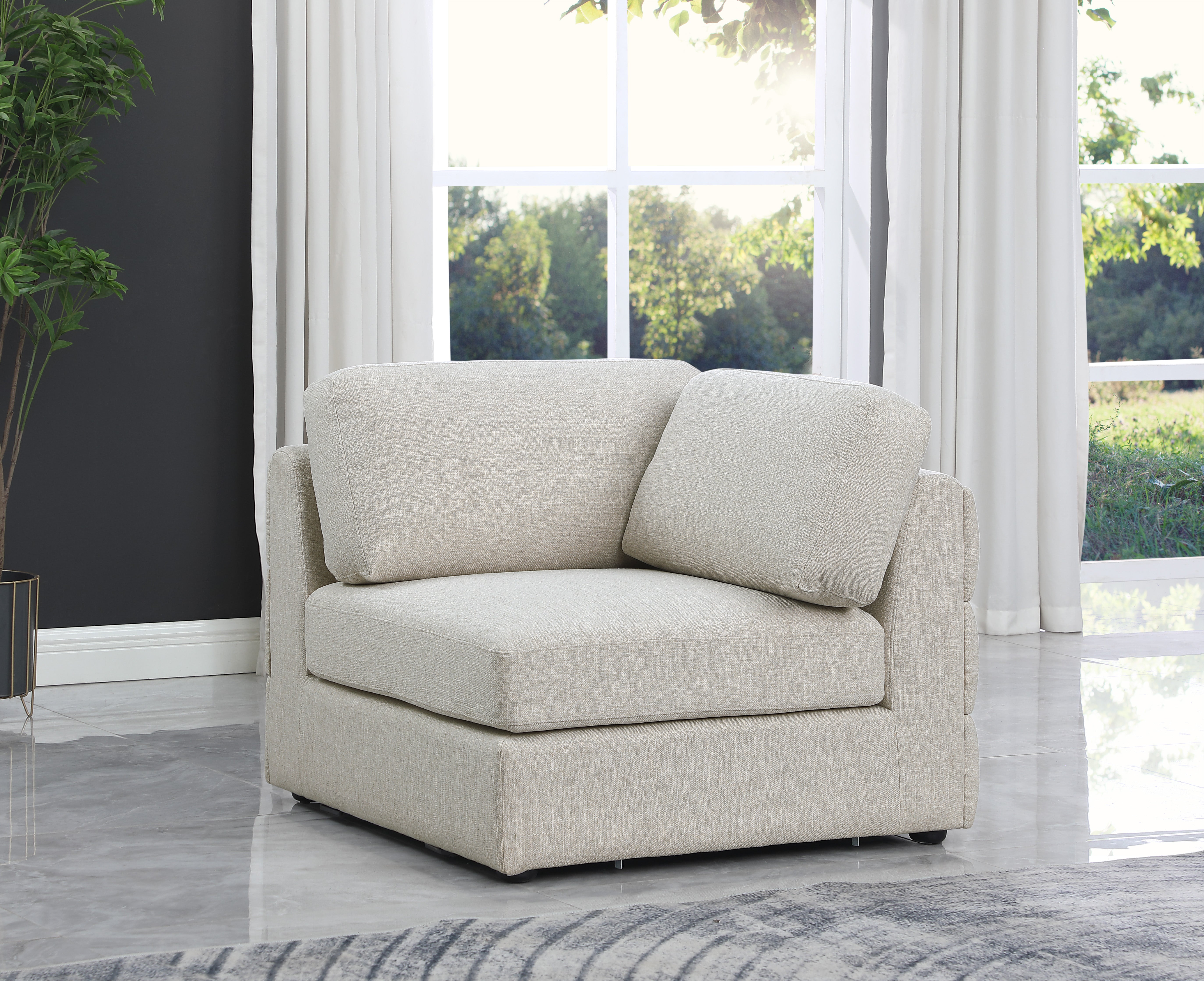 Premium Beckham Durable Linen Textured Fabric Corner Protector - Home & Office Furniture Safety Guard for Kids and Pets (Set of 4) - Perfect for Sofas, Tables, Beds and Sharp Edges Protection