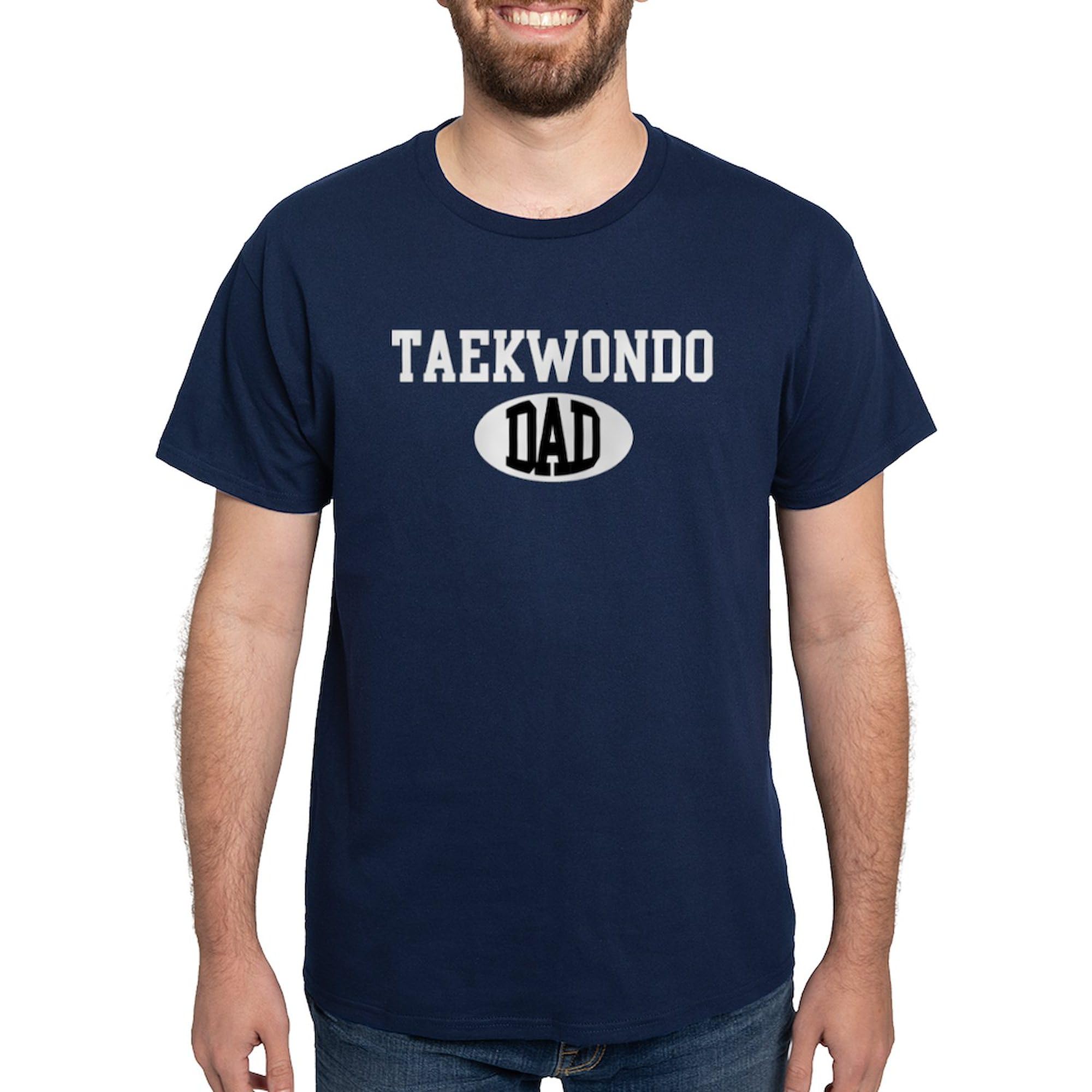 Taekwondo Dad Dark T-Shirt for Men - 100% Cotton Classic Graphic Tee | Perfect for Martial Arts Training, Father's Day Gifts & Casual Wear