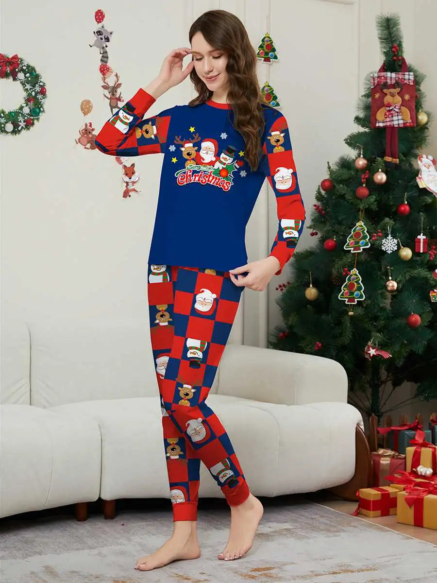 Printed Christmas Matching Family Pajamas Set - Cozy Holiday Pjs for Family Photos & Festive Gatherings