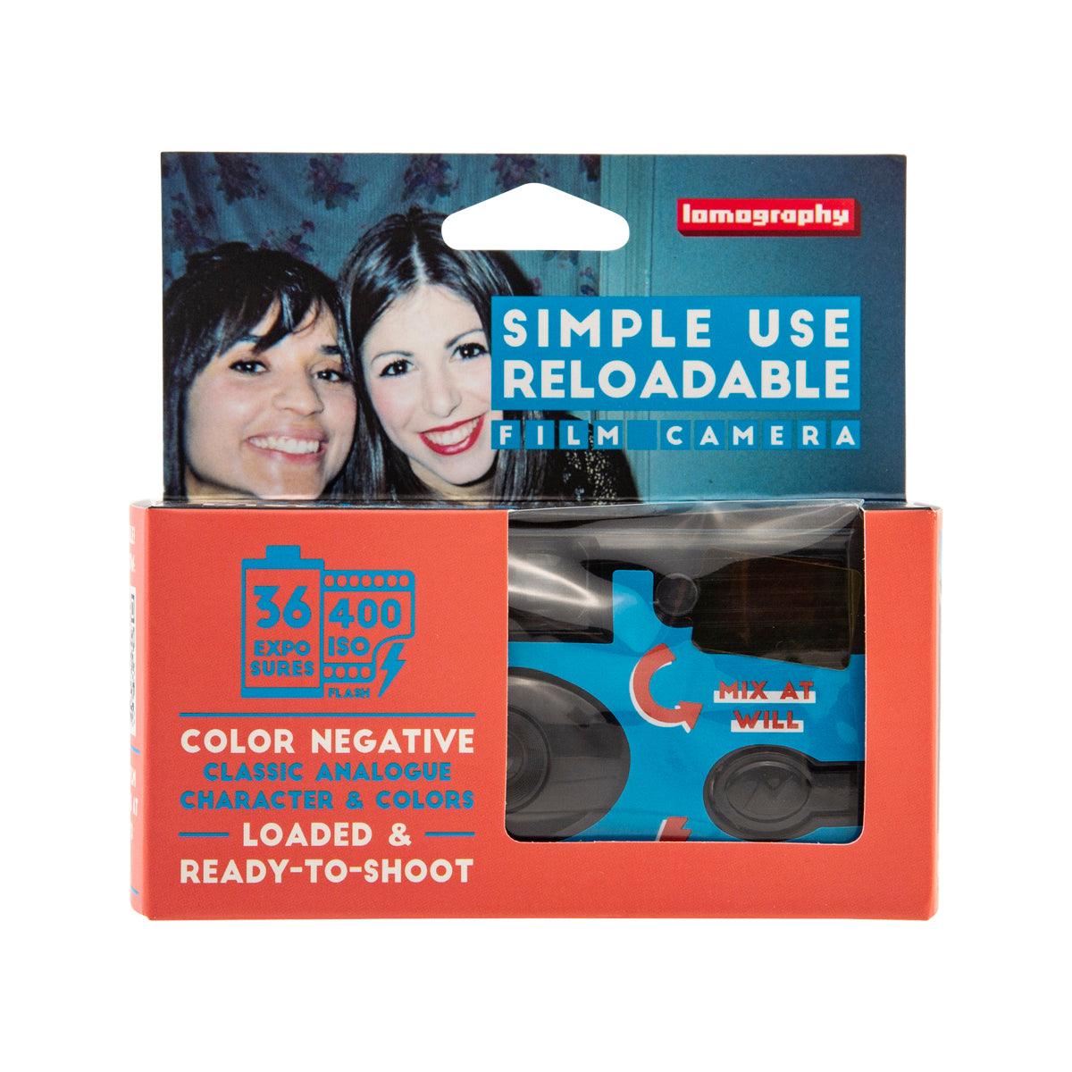 LOMOGRAPHY Simple Use Film Camera with Color Negative ISO400 Film - Perfect for Travel, Street Photography & Everyday Snapshots