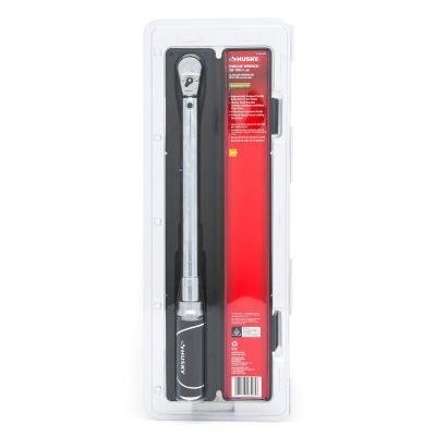 Husky 3/8 Inch Drive Torque Wrench 20-100 ft. lbs. - Precision Tool for Automotive, Bicycle & Mechanical Repairs