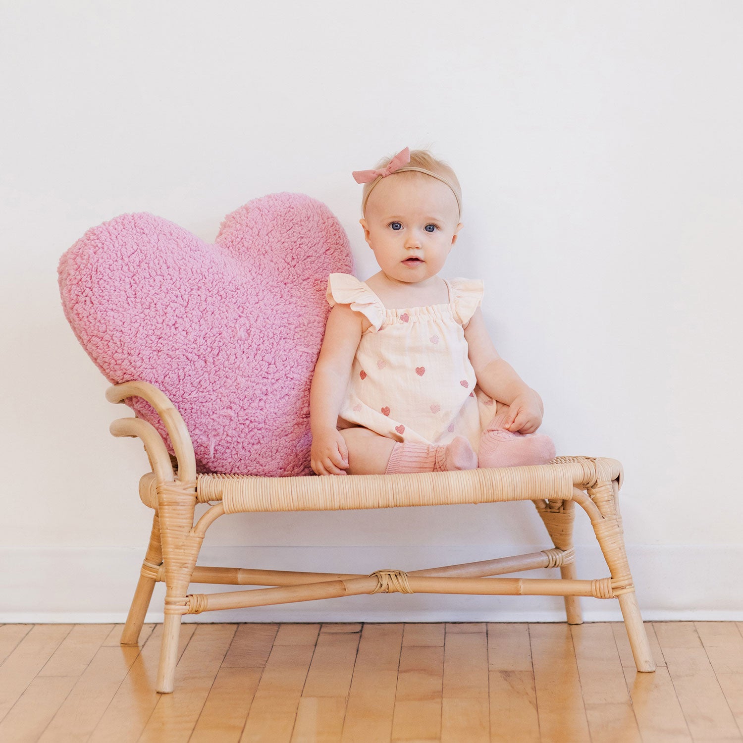 Bonnie Romper with Heart Embroidery - Vintage Style Baby Jumpsuit for Girls | Perfect for Photoshoots, Parties & Everyday Wear