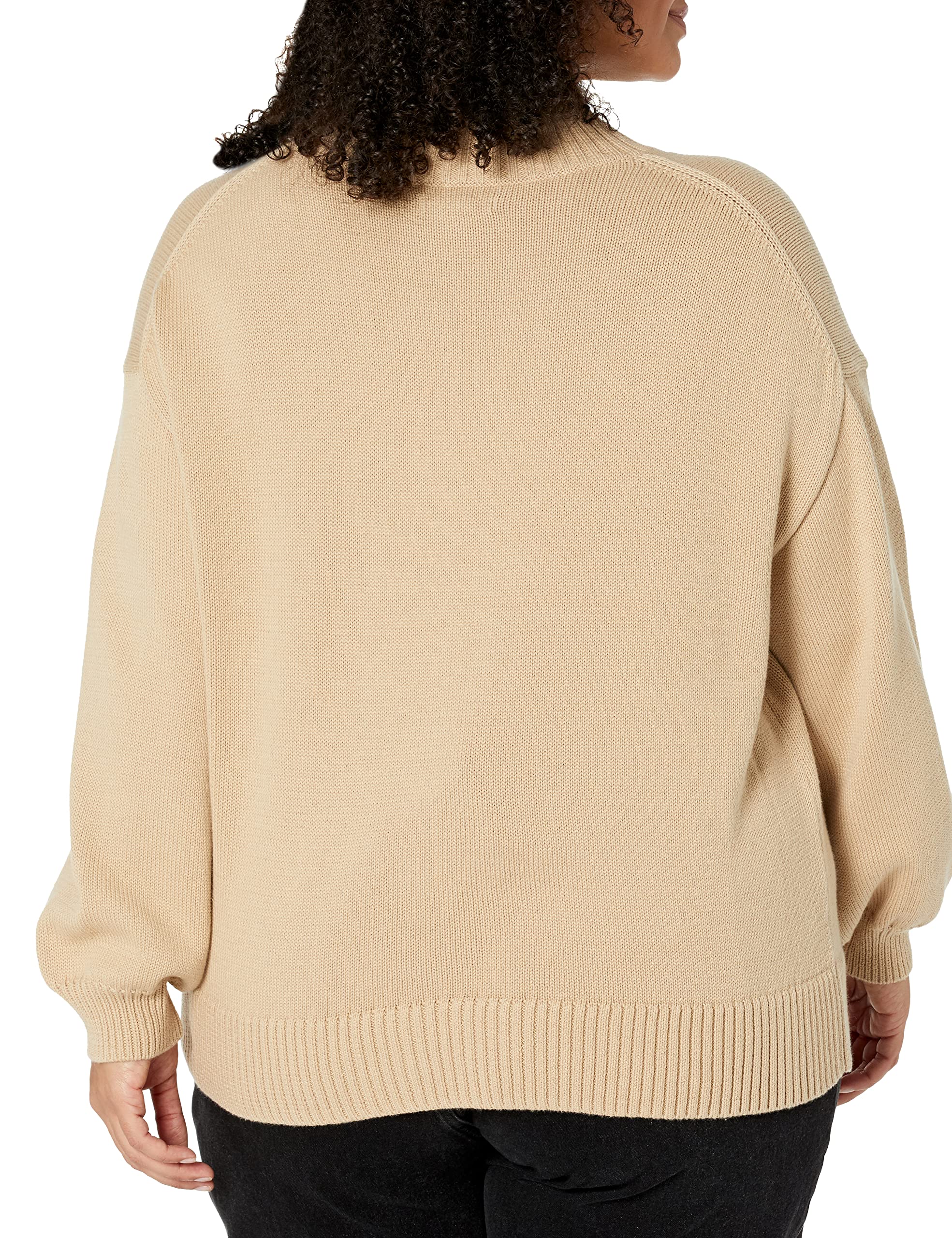 Amazon Essentials Women's Cotton Sweaters - Soft Funnel Neck Pullover, Plus Size & Regular Sizes, Perfect for Casual Wear & Layering in Fall & Winter