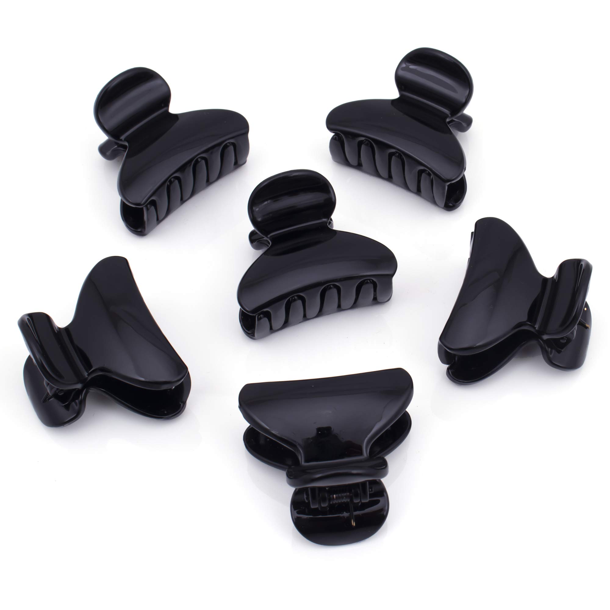 Shiny Butterfly Hair Clips for Women & Girls - Pack of 6 Medium Hair Accessories (SKR70562) - Perfect for Parties, Weddings & Everyday Style
