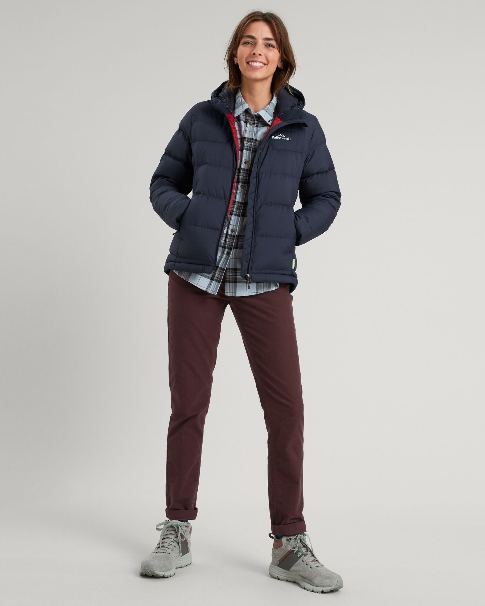 Women's Epiq Hooded Down Jacket - Waterproof Winter Coat with Warm Insulation, Lightweight & Windproof for Outdoor Activities (Midnight Navy) - Perfect for Skiing, Hiking & Cold Weather Adventures