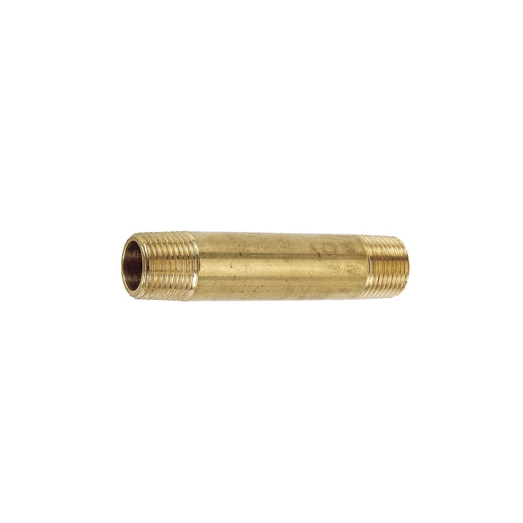 1-1/4 Inch NPT Brass Pipe Nipple - Heavy Duty Fitting for Plumbing, HVAC, and Industrial Applications