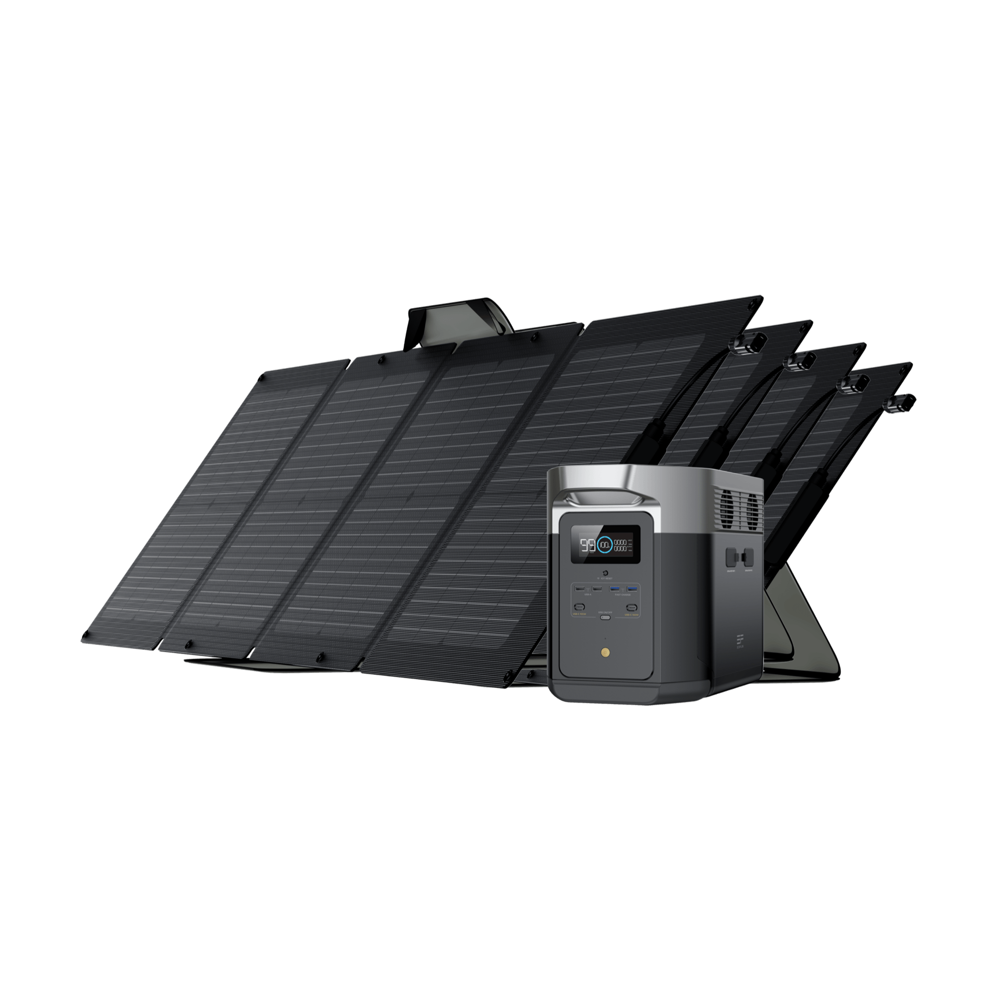 EcoFlow DELTA Max 2000W Portable Power Station with 110W Solar Panel - Solar Generator for Camping, RV, Emergency Backup & Off-Grid Power