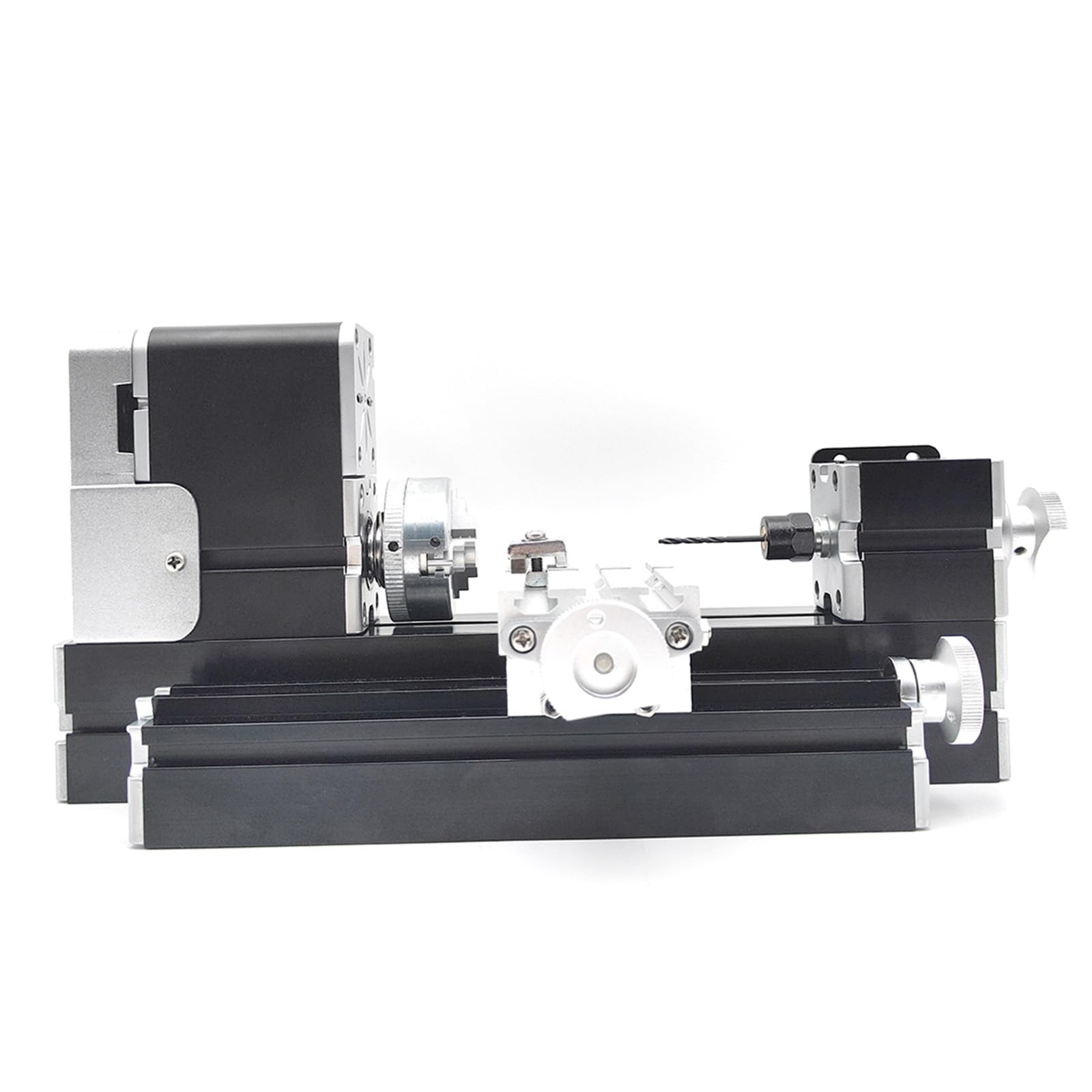 36W 20000RPM All-Metal Mini Lathe Machine with Drill Bits - Precision Hobby Woodworking & Metal Crafting Tool for DIY Projects, Model Making, and Educational Workshops