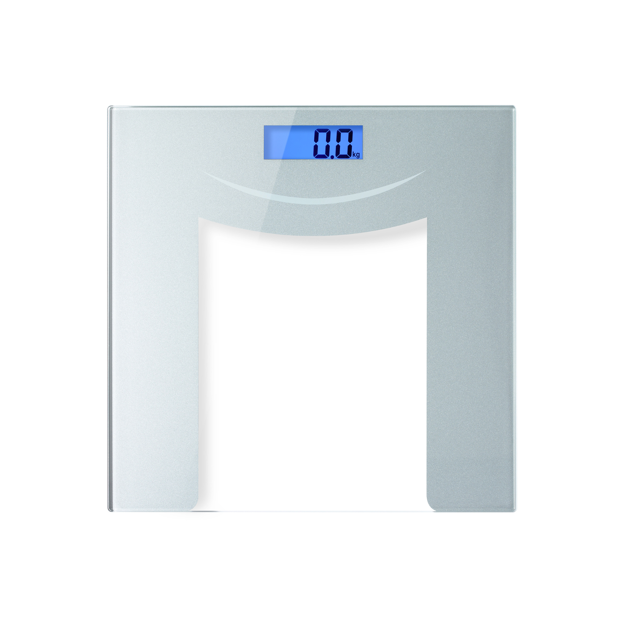 Smart Digital Bathroom Scale - Ultra Thin Auto Step-On Body Weight Scale with Silver Glass Platform | Perfect for Home Gym, Bathroom & Health Tracking