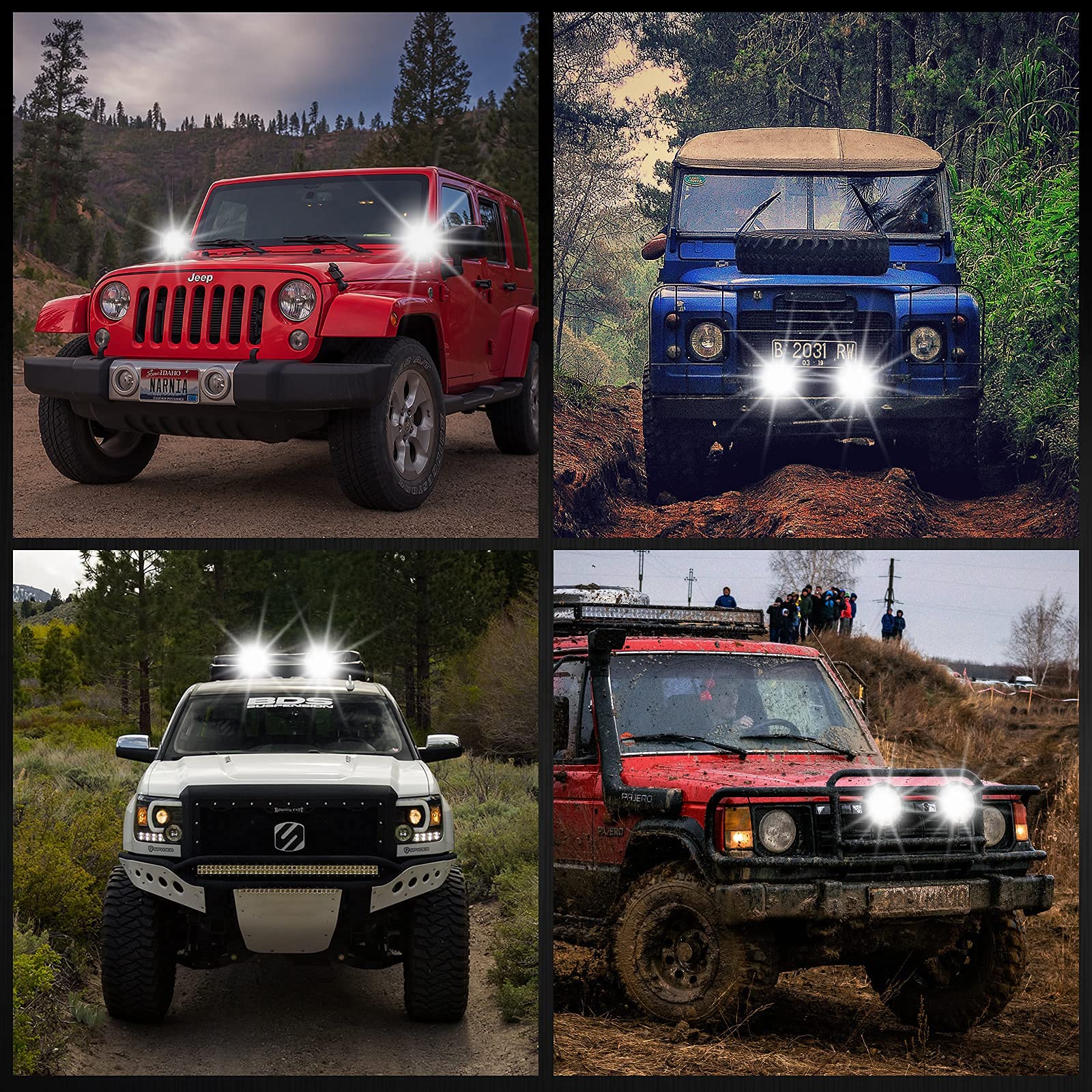 BANSIT 7 Inch 210W 32000LM LED Round Offroad Lights - Super Bright Driving Pods for Trucks, ATVs, UTVs, SUVs, Cars & Boats - Perfect for Night Off-Roading, Hunting & Emergency Lighting