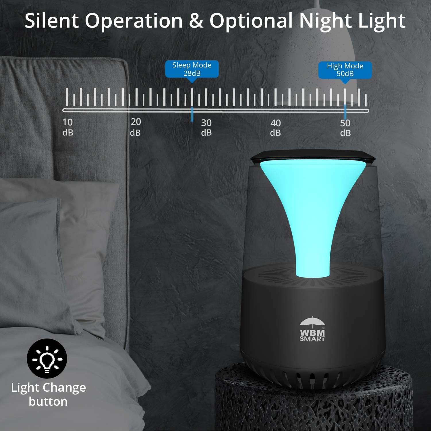 True HEPA Air Purifier with Bluetooth Speaker - Black | Quiet Air Cleaner for Home, Office & Bedroom | Removes Dust, Pollen & Pet Dander