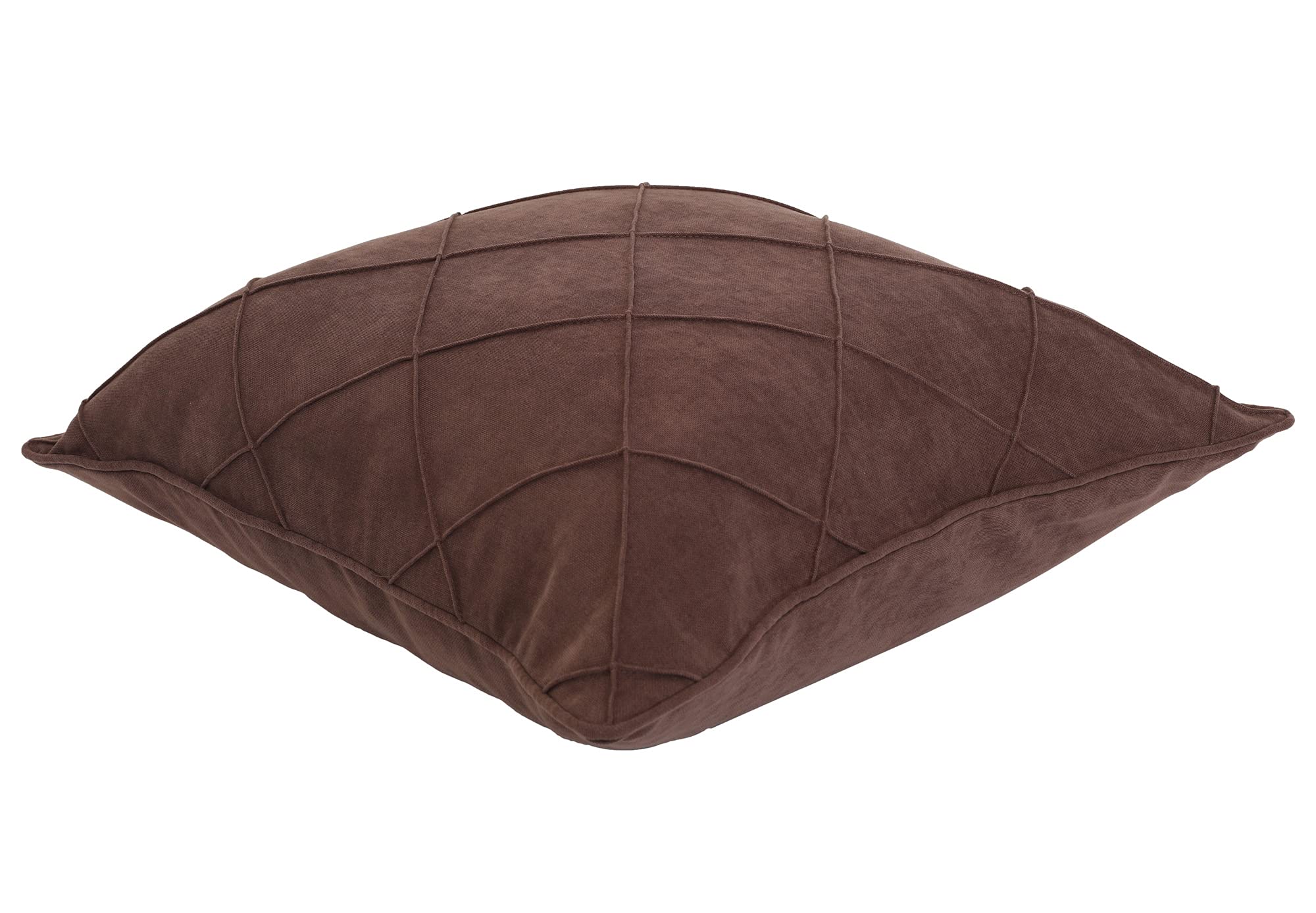 Aisha's Design 20x20 Inch Decorative Throw Pillow Covers - Modern Sewn Polyester Cushion Covers for Sofa, Couch & Bed - Brown Home Decor Accent Pillow for Living Room, Bedroom & Nursery