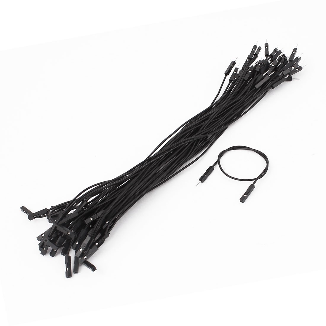 2.54mm Pitch Electrical Boxes & Conduit Fittings - Male to Female Breadboard Jumper Wires 50pcs Black for DIY Electronics, Arduino Projects, and Circuit Prototyping