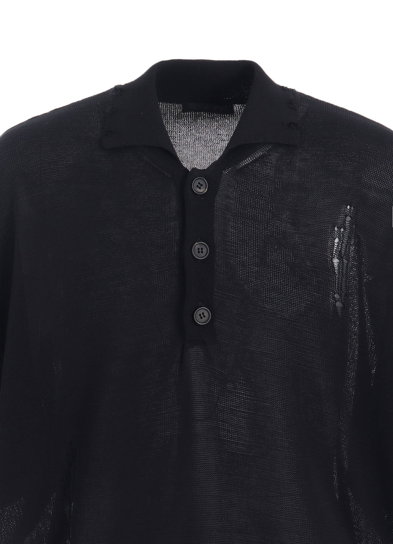 Compact Twist 10g Damaged Knitted Polo Shirt for Men - Lightweight Breathable Casual Top for Summer, Streetwear & Office Wear
