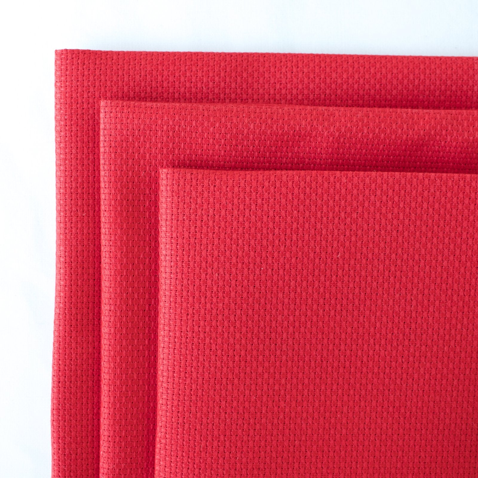 Premium 14 Count Red Aida Cross Stitch Fabric for Christmas Crafts - Perfect for Holiday Embroidery, DIY Ornaments & Festive Home Decor