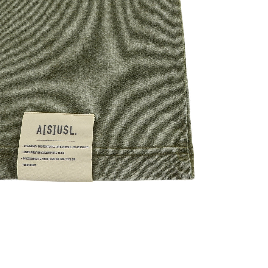 ASUSL Snow Wash Good Vibes Tee - Green Cotton T-Shirt for Men & Women - Casual Streetwear for Everyday Wear & Outdoor Activities
