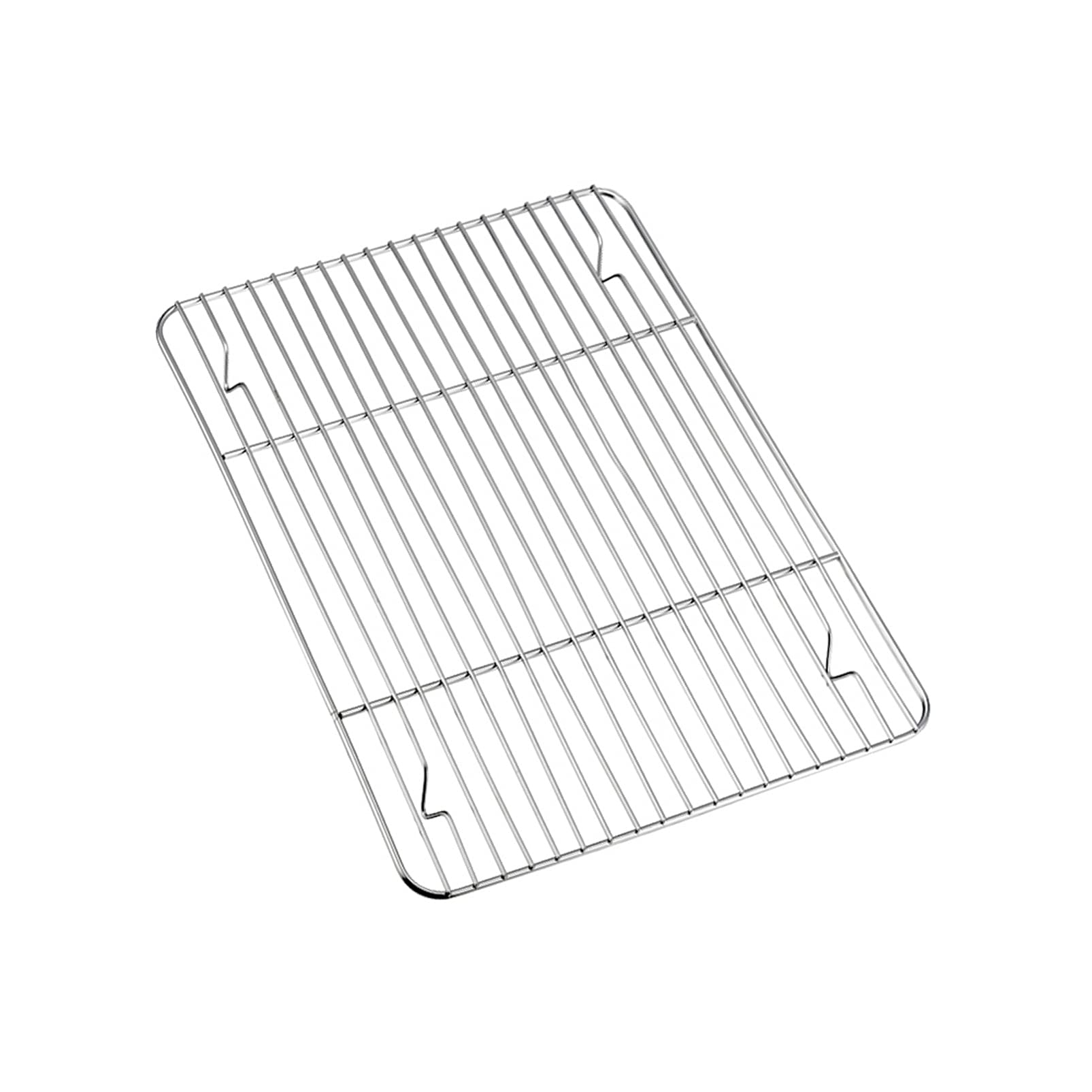 P&P CHEF 4-Piece Stainless Steel Baking Cooling Rack Set - 8.6 Inch Rectangle Wire Racks for Oven, Roasting & Cooking | Dishwasher Safe & Healthy | Perfect for Cookies, Cakes & Bread Cooling